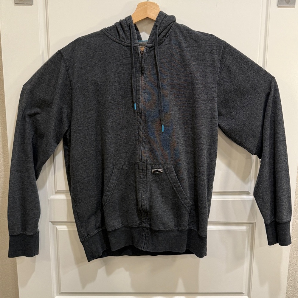 Billabong Balance Zip Hoodie Sweatshirt, Charcoal Gray, Large